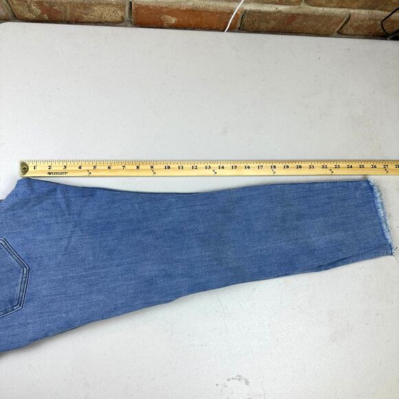 Banana Republic Skinny Zero Raw Hem Distressed Light Blue Jeans - Size 29 - Picture 8 of 10